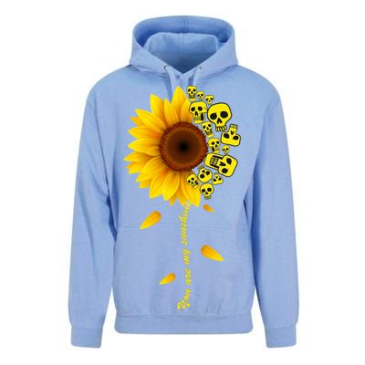 You Are My Sunshine Sunflower Skulls Unisex Surf Hoodie