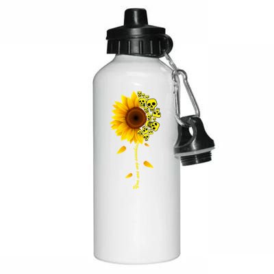 You Are My Sunshine Sunflower Skulls Aluminum Water Bottle