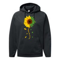 You Are My Sunshine Weed Sunflower Marijuana  Performance Fleece Hoodie