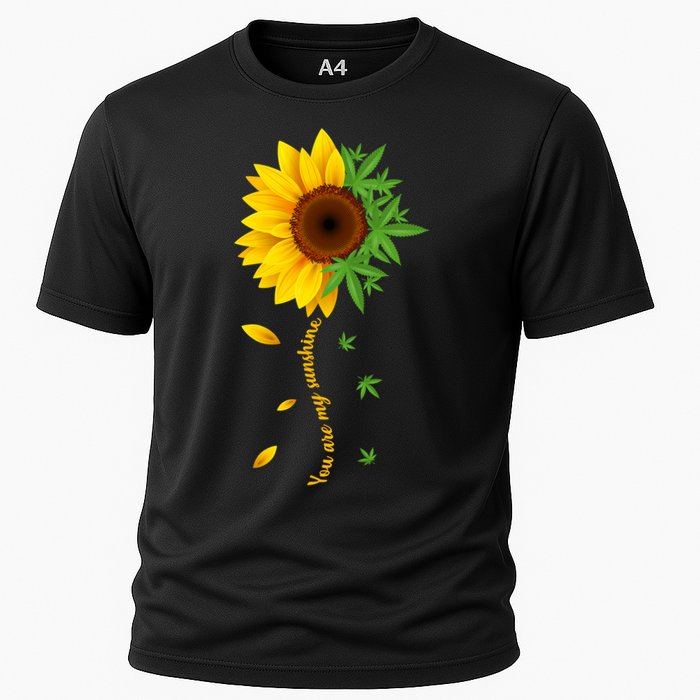 You Are My Sunshine Weed Sunflower Marijuana  Cooling Performance Crew T-Shirt
