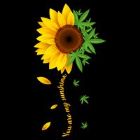 You Are My Sunshine Weed Sunflower Marijuana  Cooling Performance Crew T-Shirt