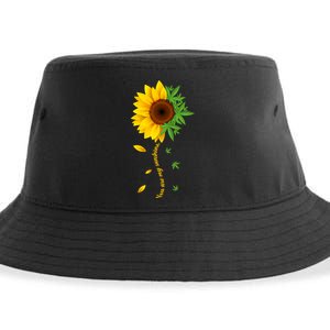 You Are My Sunshine Weed Sunflower Marijuana  Sustainable Bucket Hat