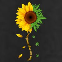 You Are My Sunshine Weed Sunflower Marijuana  11oz C Handle Ceramic Mug