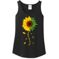 You Are My Sunshine Weed Sunflower Marijuana  Ladies Essential Tank