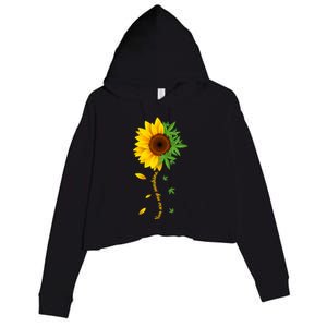 You Are My Sunshine Weed Sunflower Marijuana  Crop Fleece Hoodie