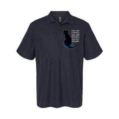 You Are Strong Resilient You Will Defeat This Shit Cat Softstyle Adult Sport Polo