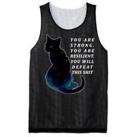 You Are Strong Resilient You Will Defeat This Shit Cat Mesh Reversible Basketball Jersey Tank