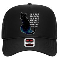 You Are Strong Resilient You Will Defeat This Shit Cat Hat