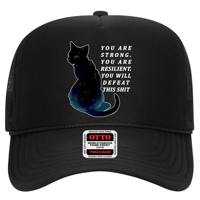 You Are Strong Resilient You Will Defeat This Shit Cat Hat