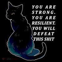 You Are Strong Resilient You Will Defeat This Shit Cat Kids T-Shirt
