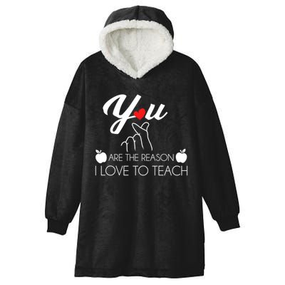 You Are The Reason I Love To Teach Hooded Wearable Blanket