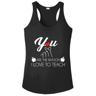 You Are The Reason I Love To Teach Ladies PosiCharge Competitor Racerback Tank