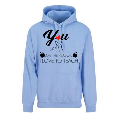 You Are The Reason I Love To Teach Unisex Surf Hoodie