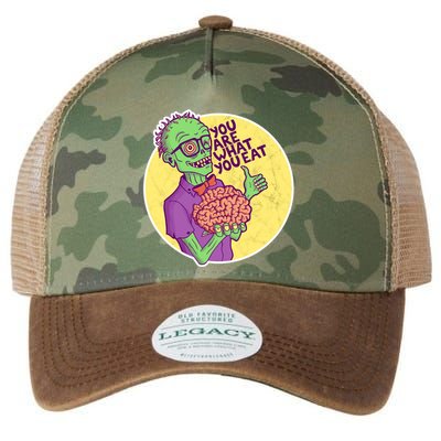 You Are What You Eat Zombie Nerd Brains Legacy Tie Dye Trucker Hat