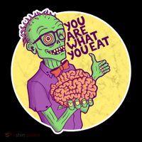 You Are What You Eat Zombie Nerd Brains High Crown Mesh Back Trucker Hat