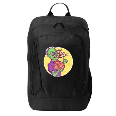 You Are What You Eat Zombie Nerd Brains City Backpack