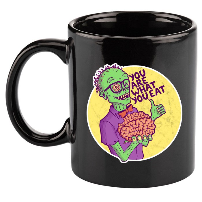 You Are What You Eat Zombie Nerd Brains 11oz C Handle Ceramic Mug