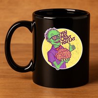 You Are What You Eat Zombie Nerd Brains 11oz C Handle Ceramic Mug
