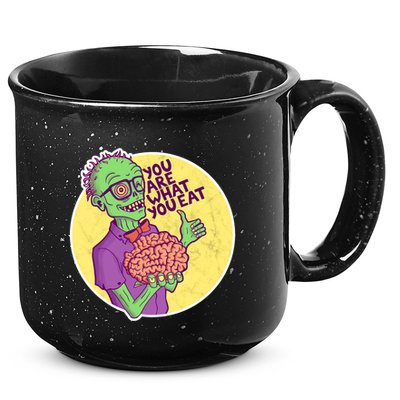 You Are What You Eat Zombie Nerd Brains 15oz Campfire Ceramic Mug