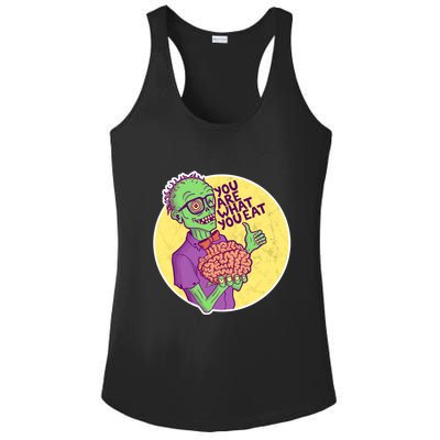 You Are What You Eat Zombie Nerd Brains Ladies PosiCharge Competitor Racerback Tank