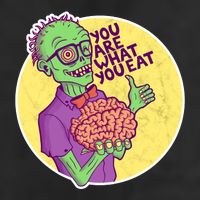 You Are What You Eat Zombie Nerd Brains Microfiber Hand Towel