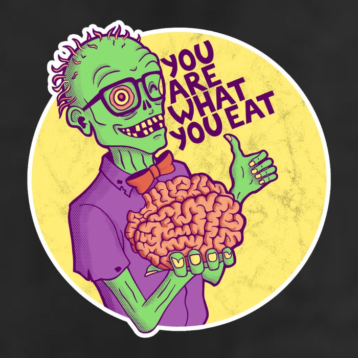 You Are What You Eat Zombie Nerd Brains Microfiber Hand Towel