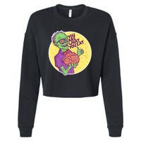 You Are What You Eat Zombie Nerd Brains Cropped Pullover Crew