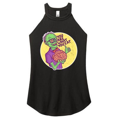 You Are What You Eat Zombie Nerd Brains Women's Perfect Tri Rocker Tank