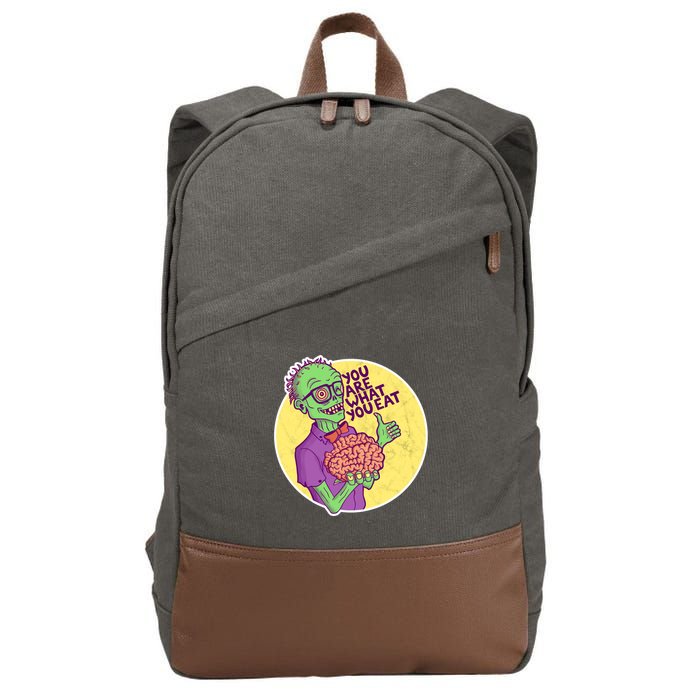 You Are What You Eat Zombie Nerd Brains Cotton Canvas Backpack