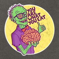 You Are What You Eat Zombie Nerd Brains Cotton Canvas Backpack