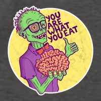 You Are What You Eat Zombie Nerd Brains Vector Backpack