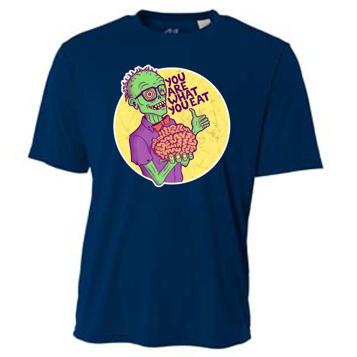 You Are What You Eat Zombie Nerd Brains Cooling Performance Crew T-Shirt