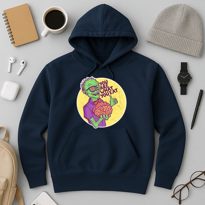 You Are What You Eat Zombie Nerd Brains Hoodie