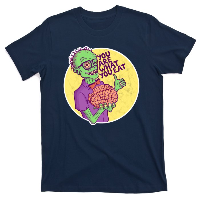 You Are What You Eat Zombie Nerd Brains T-Shirt