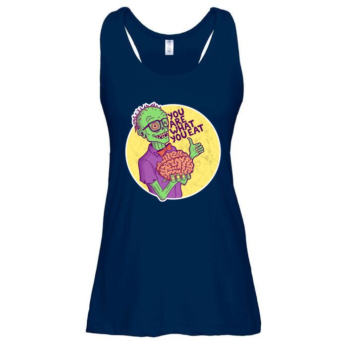 You Are What You Eat Zombie Nerd Brains Ladies Essential Flowy Tank