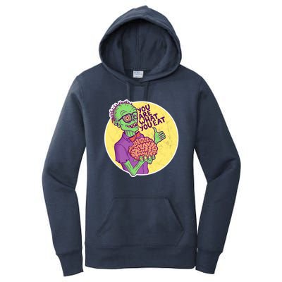 You Are What You Eat Zombie Nerd Brains Women's Pullover Hoodie