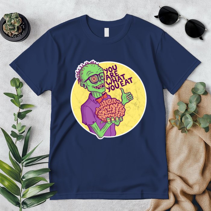 You Are What You Eat Zombie Nerd Brains Premium T-Shirt