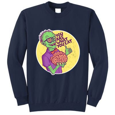 You Are What You Eat Zombie Nerd Brains Tall Sweatshirt