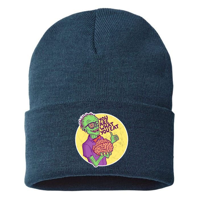 You Are What You Eat Zombie Nerd Brains Sustainable Knit Beanie