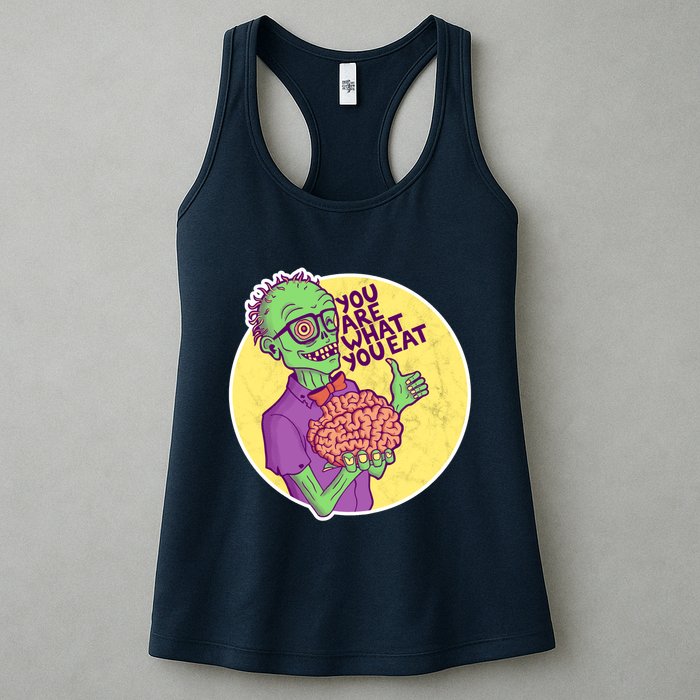 You Are What You Eat Zombie Nerd Brains Womens Tank Top