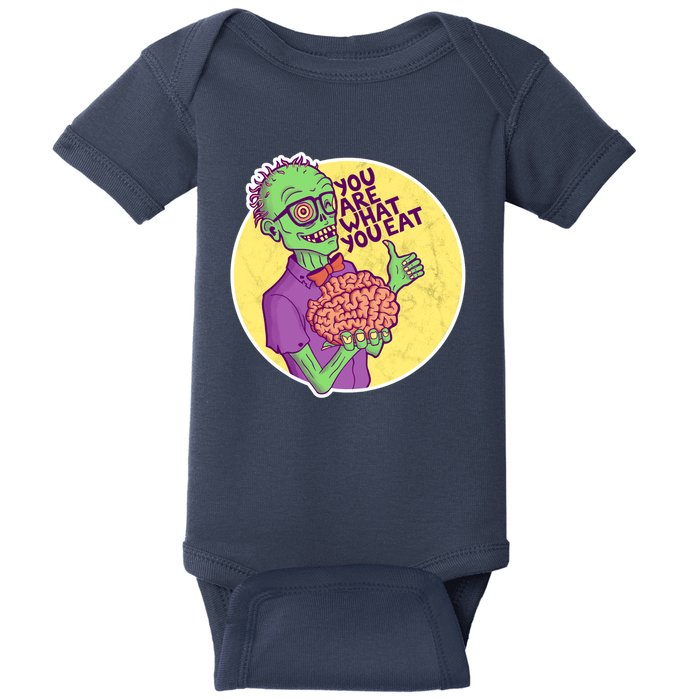 You Are What You Eat Zombie Nerd Brains Baby Bodysuit
