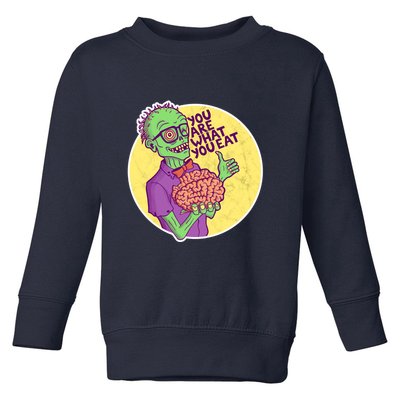 You Are What You Eat Zombie Nerd Brains Toddler Sweatshirt