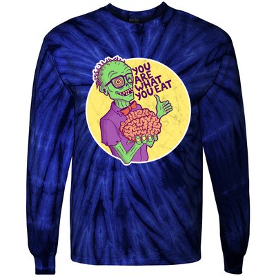 You Are What You Eat Zombie Nerd Brains Tie-Dye Long Sleeve Shirt