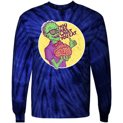 You Are What You Eat Zombie Nerd Brains Tie-Dye Long Sleeve Shirt