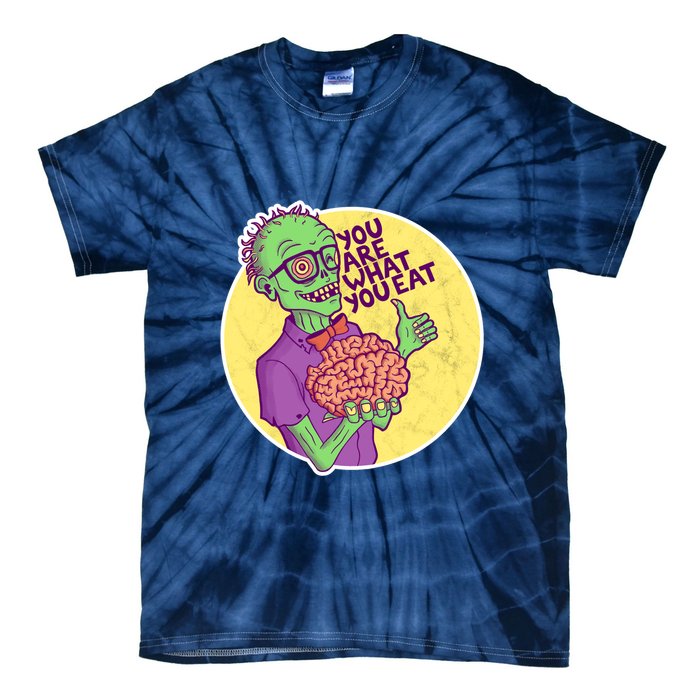 You Are What You Eat Zombie Nerd Brains Tie-Dye T-Shirt