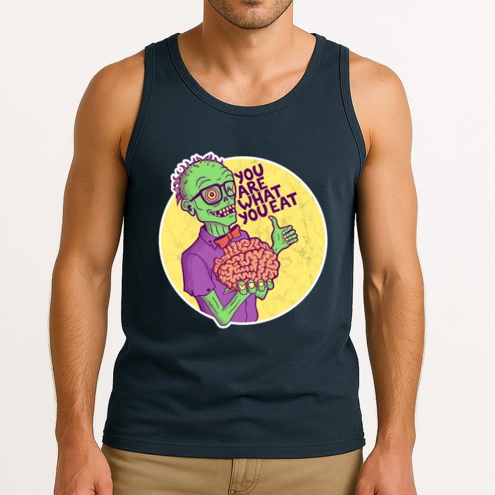 You Are What You Eat Zombie Nerd Brains Tank Top