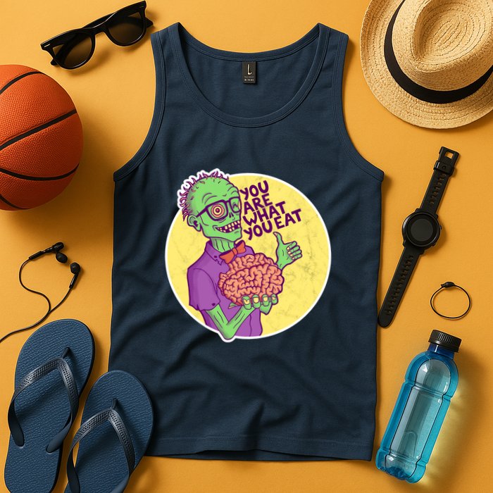 You Are What You Eat Zombie Nerd Brains Tank Top