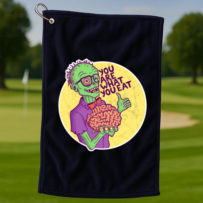 You Are What You Eat Zombie Nerd Brains Golf Towel