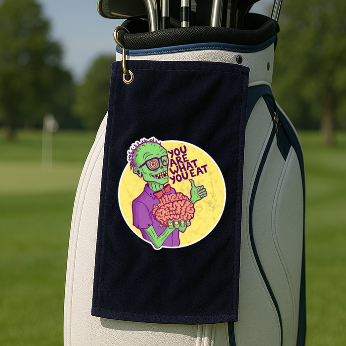 You Are What You Eat Zombie Nerd Brains Golf Towel