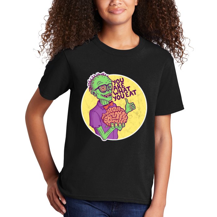 You Are What You Eat Zombie Nerd Brains Kids T-Shirt